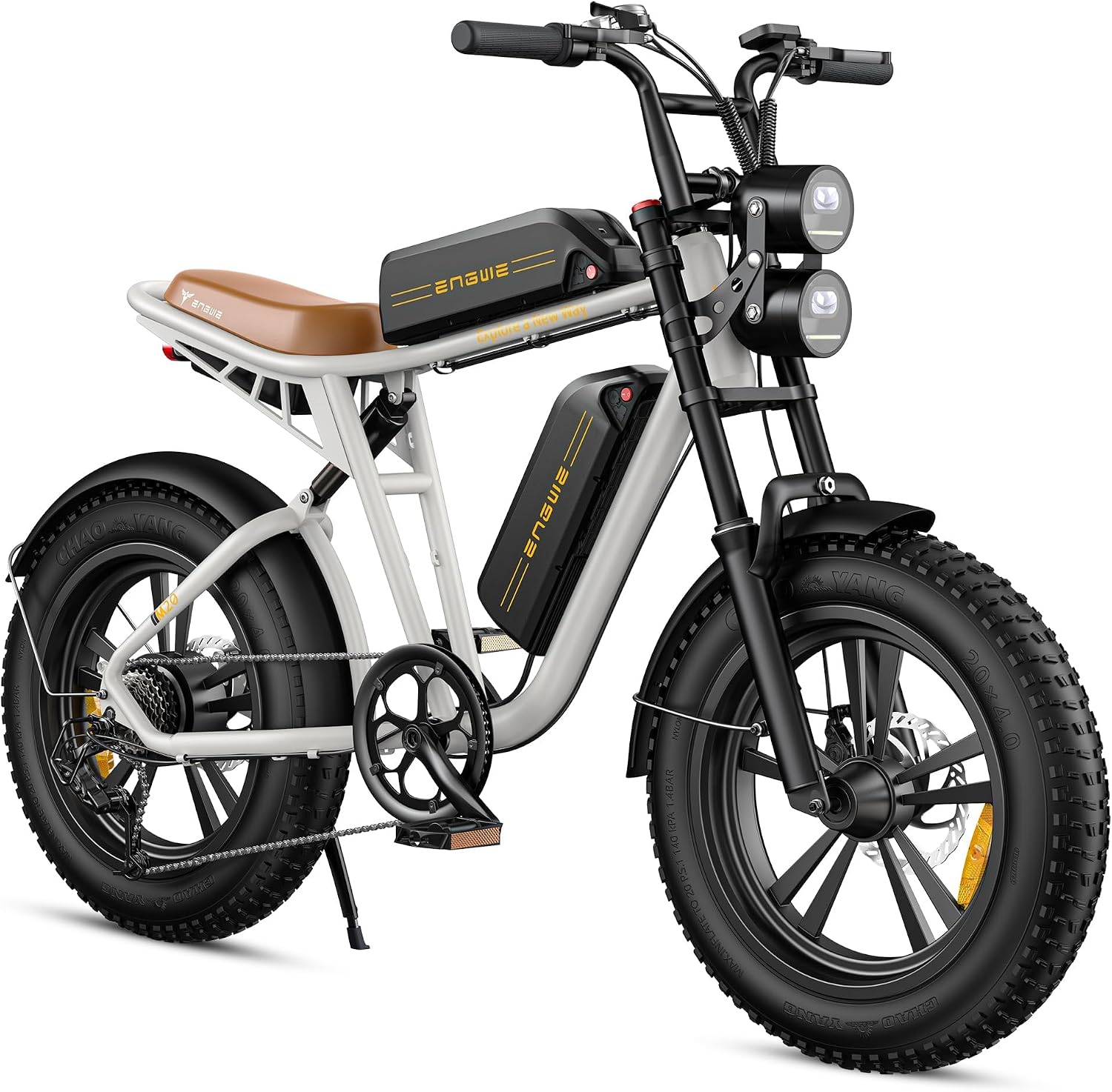 ENGWE M20 electric fat bike 20" dual battery 7 speeds — Image 9 of 16