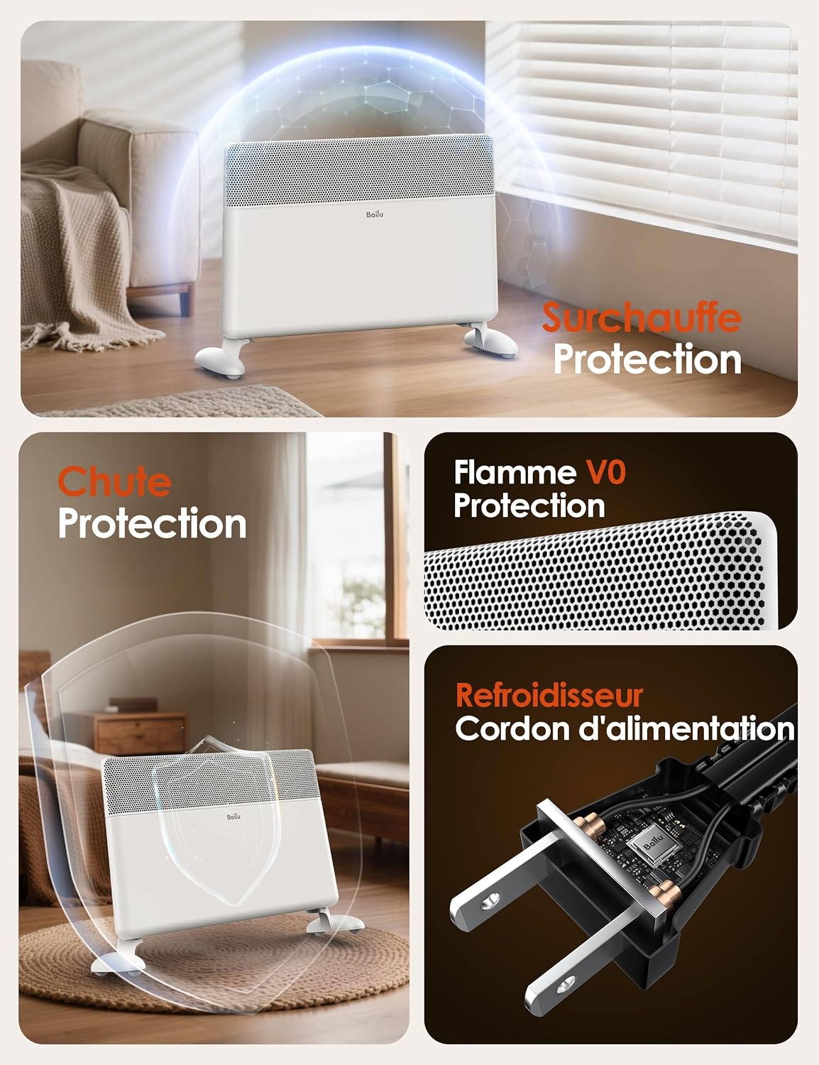 Ballu 2000 W inertia radiator connected Wi‑Fi – wall‑mounted and freestanding — Image 7 of 11
