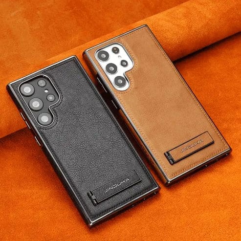 JINDUKA Premium Vegan Leather Samsung Case With Stand  Samsung Galaxy S23 Ultra ,S24 Ultra,S25 Ultra,S26 Ultra