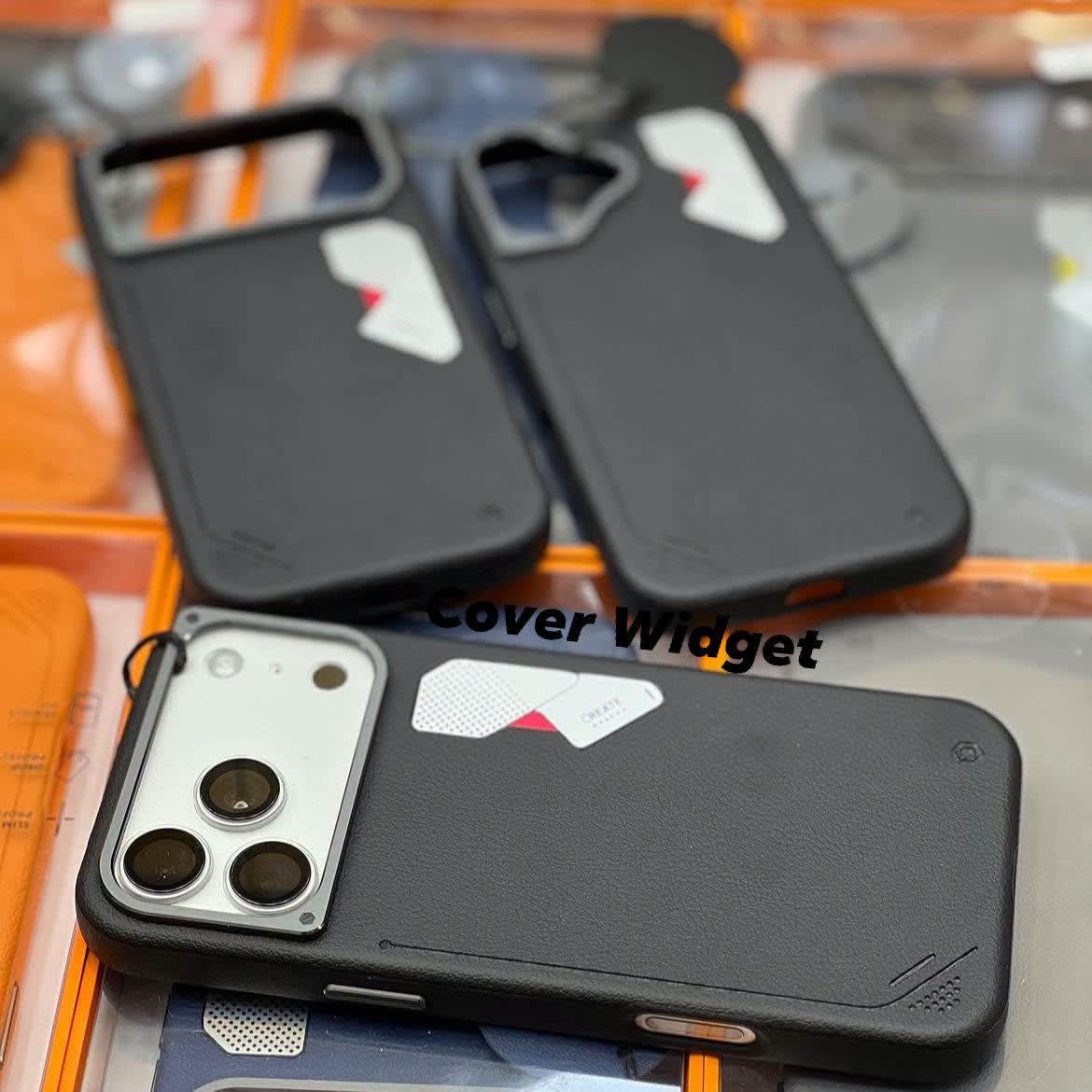 Kadi ou Premium Leather Case with metal camera bump case with MagSafe support case Available Model