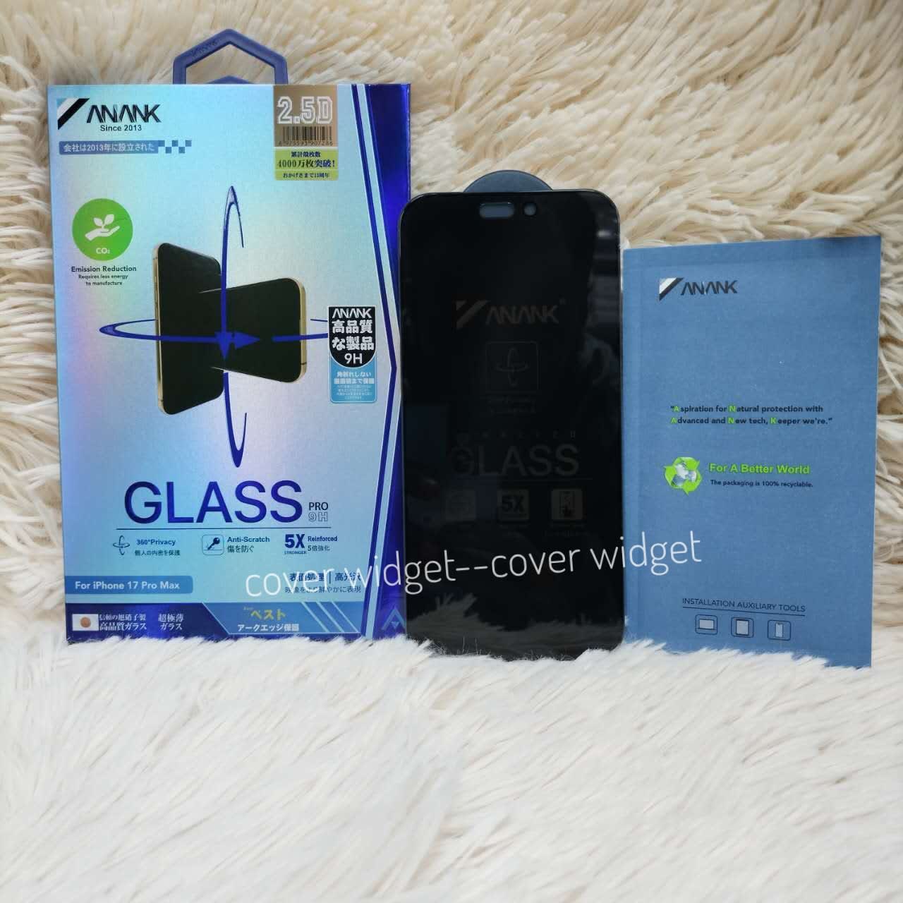 Anank 2.5D 5X Reinforced 360° Privacy Screen Protector for iPhone 17 Series