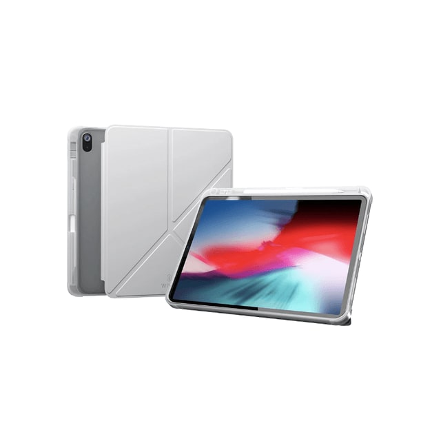 WiWU Classic 3 TPU Shell Standing Flip Cover Back Part Clear Case With Pencil Holder cover for ipad series.