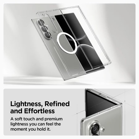 Spigen (OEM) Full Clear PC hard plastic Anty-yellow with Maganite Magsafe cover For Galaxy Z Fold 8 Ultra