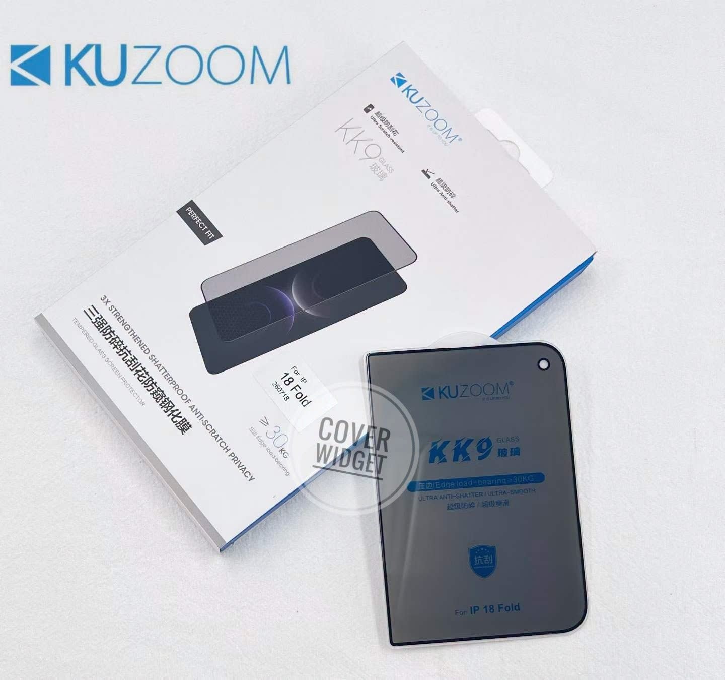 Kuzoom Privacy 3D Large curved Edge screen protector glass FOR Galaxy Z Fold 8