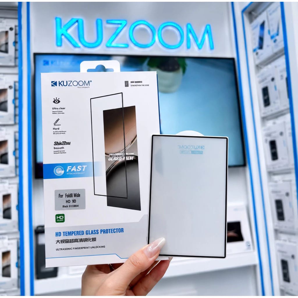 Kuzoom HD 3D Large curved Edge screen protector glass FOR Galaxy Z Fold 8