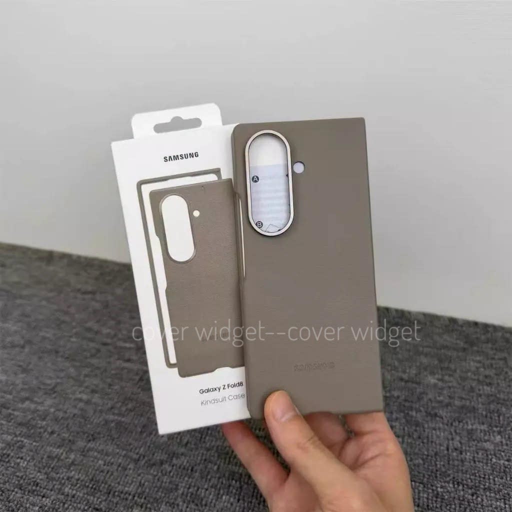 Kindsuit premium quality Leather cover with Tempered glass For Galaxy Z Fold 8 Ultra