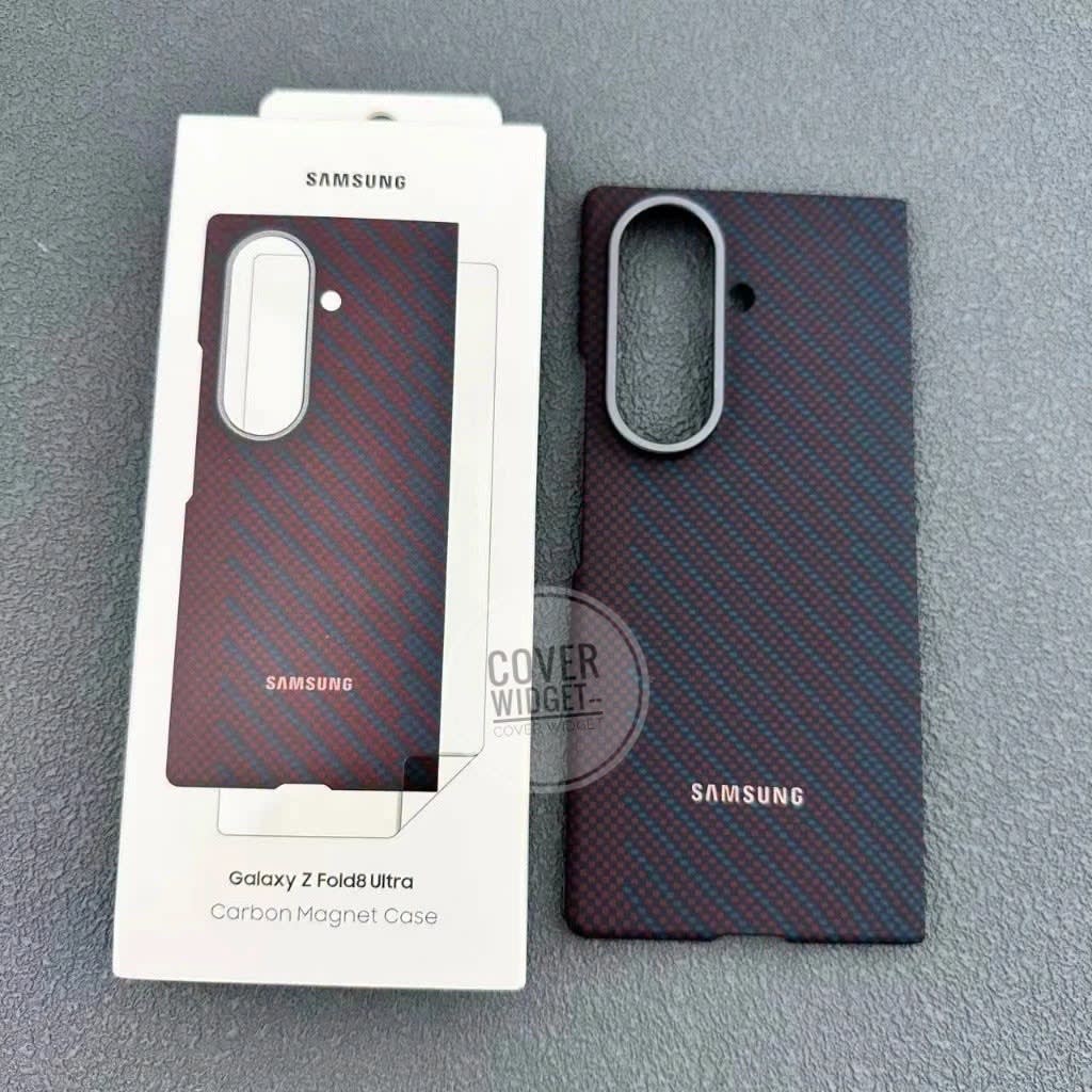 Carbon Maganite Magsafe with Tempered Film cover For Galaxy Z Fold 8 Ultra