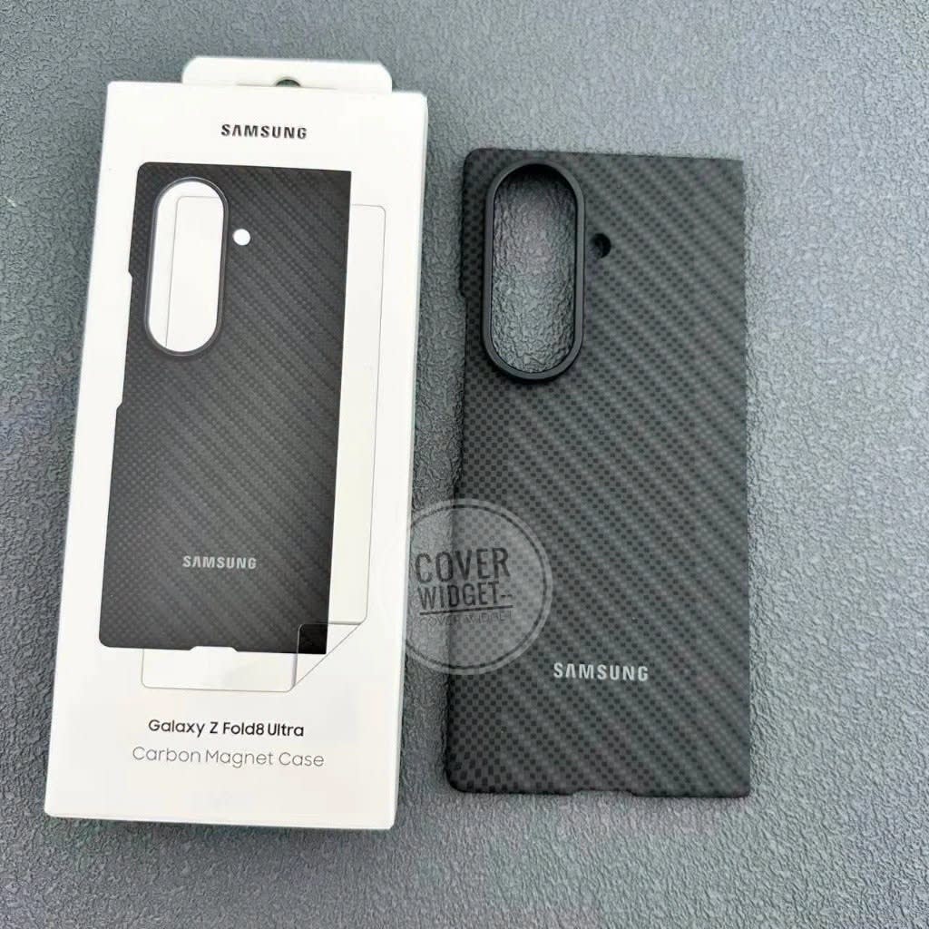 Carbon Maganite Magsafe with Tempered Film cover For Galaxy Z Fold 8 Ultra