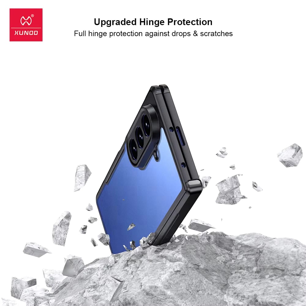 Xundd Military Grade Shockproof Soft TPU Bumper Protective with Glass protector Cover For Samsung Galaxy Z fold 8 Ultra