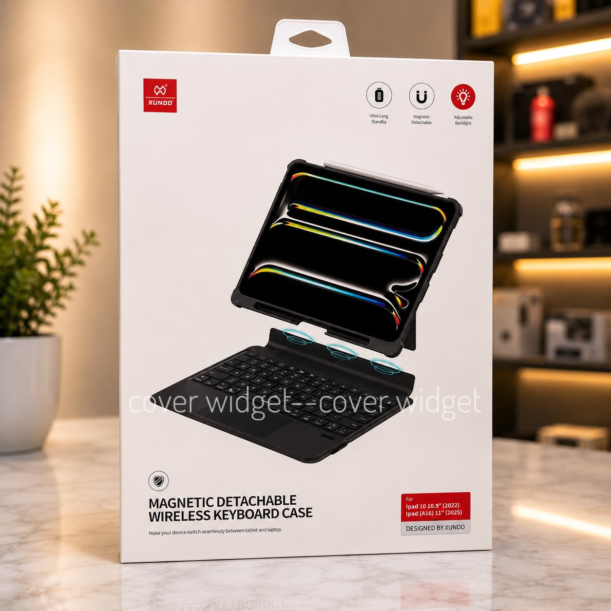 Xundd Magnetic Wireless Detachable Keyboard Case for iPad
