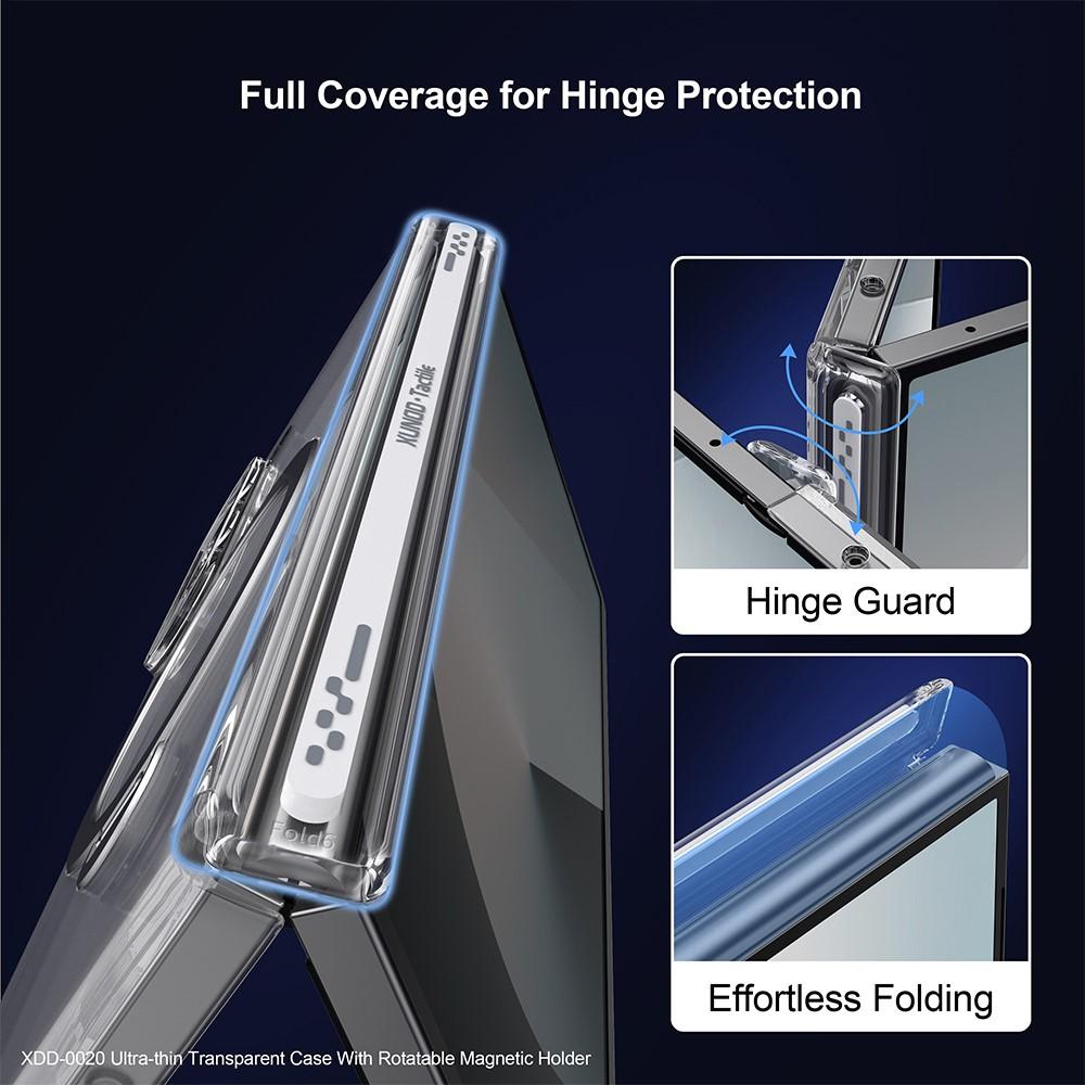 XUNDD Anti-Drop MagSafe Kickstand PC Clear Cover For Samsung Galaxy Z fold 8 Ultra