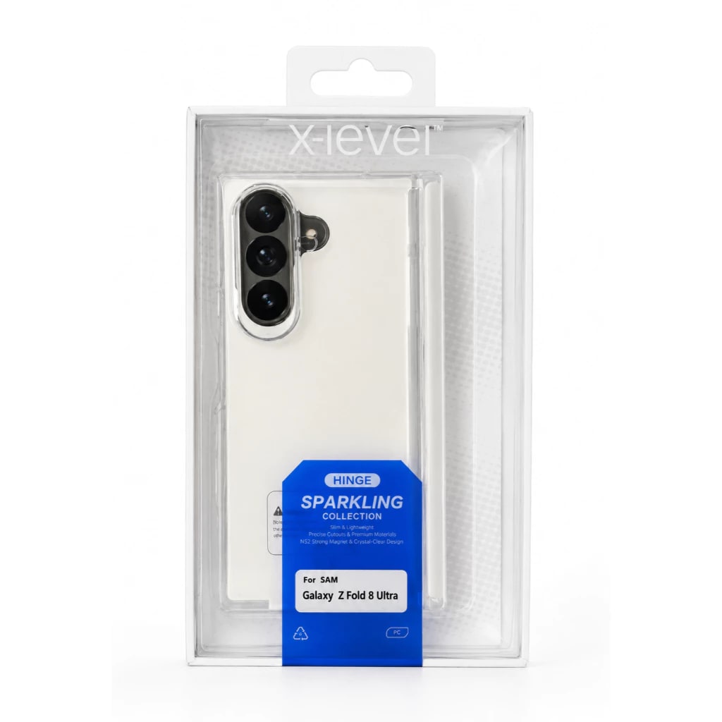 X-Level PC Full clear Side Hinge Cover For Samsung Galaxy Z fold 8 Ultra