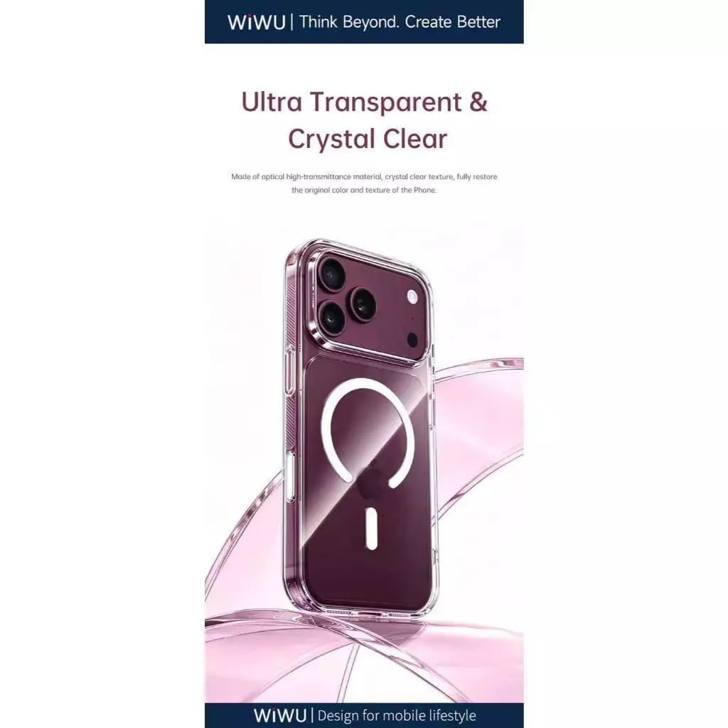 Wiwu Crystalshield Pro Anty yellowing Protection Magsafe case iPhone 18 Pro Max