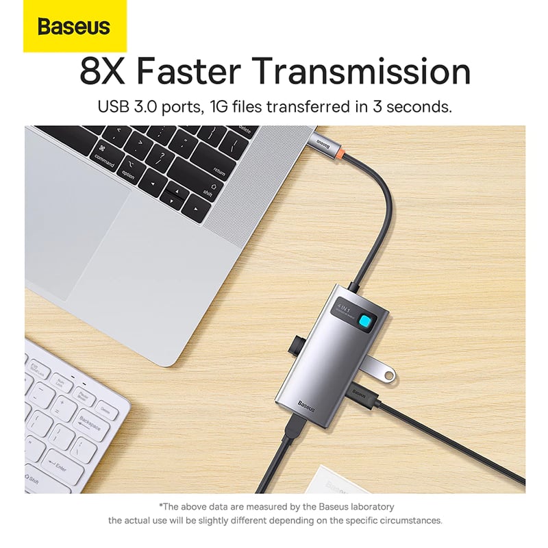 Baseus Metal Gleam 4 in 1 Multifunctional Type-C Hub