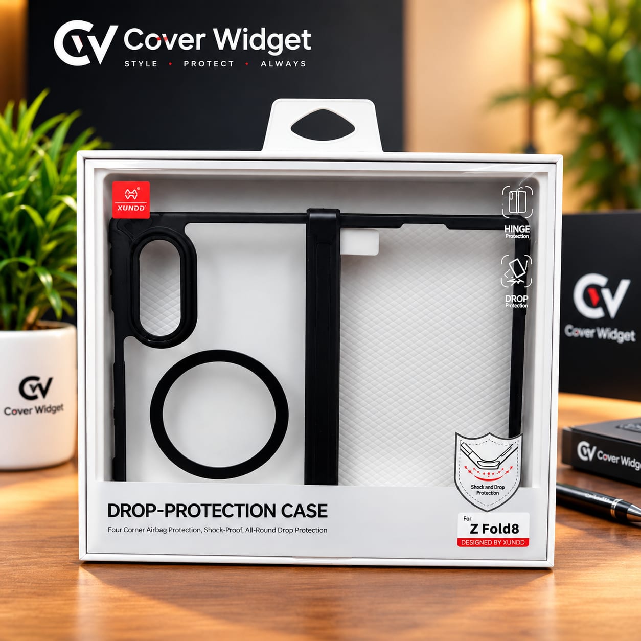 Xundd Airbag Magsafe Bumper Protective with Glass protector Cover For Samsung Galaxy Z fold 8