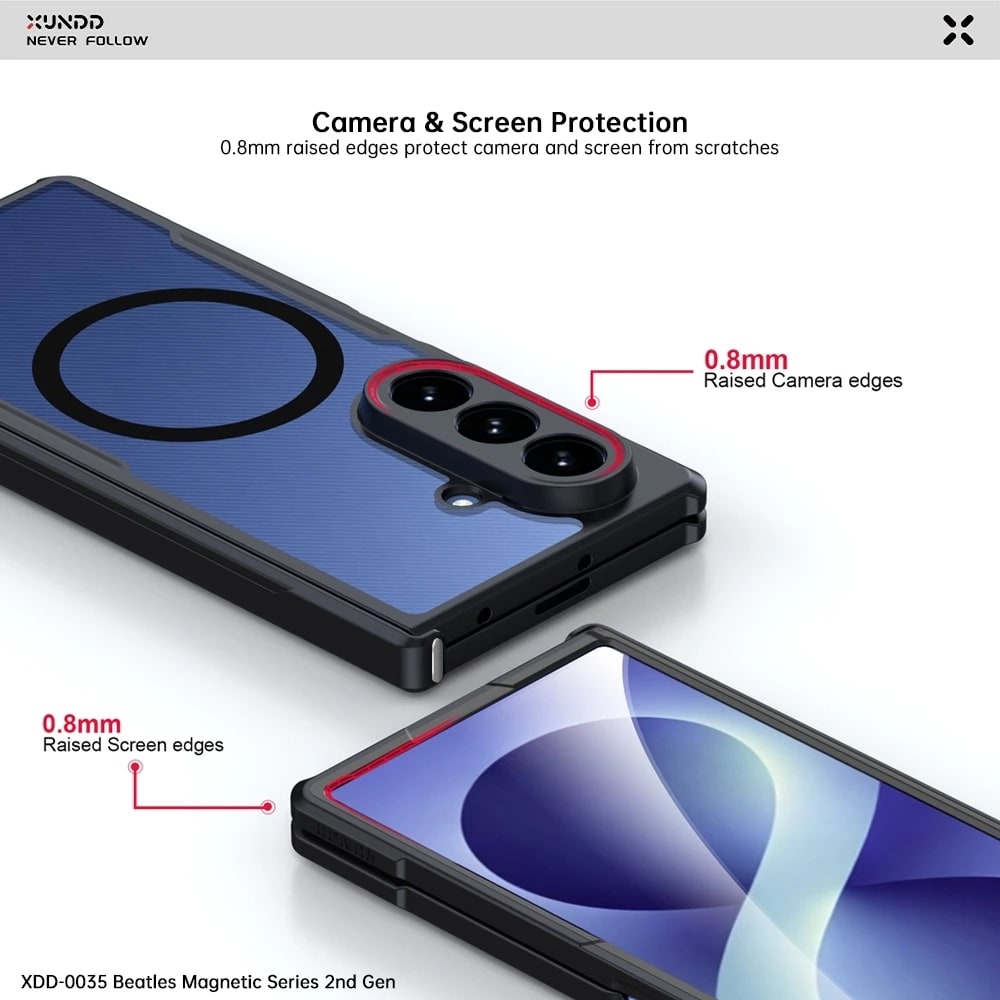 Xundd Airbag Magsafe Bumper Protective with Glass protector Cover For Samsung Galaxy Z fold 8 Ultra