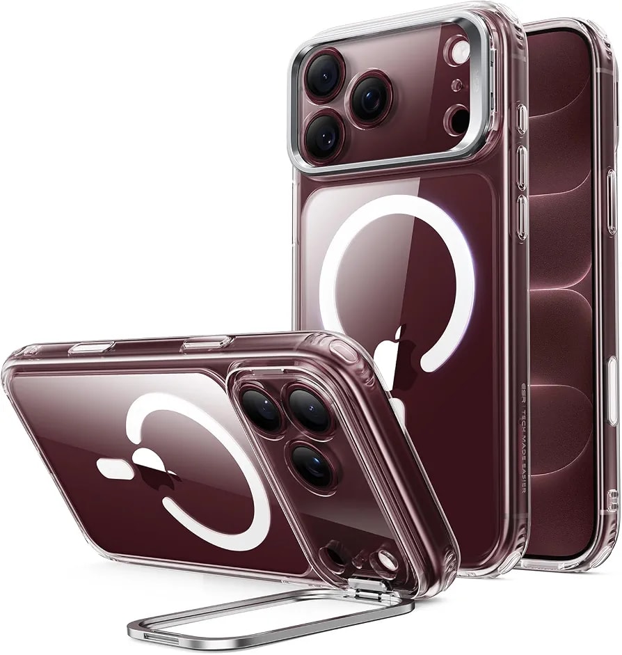 ESR Classic Hybrid Magnetic case Camara Control Flex Stand for iPhone 18 Pro Max