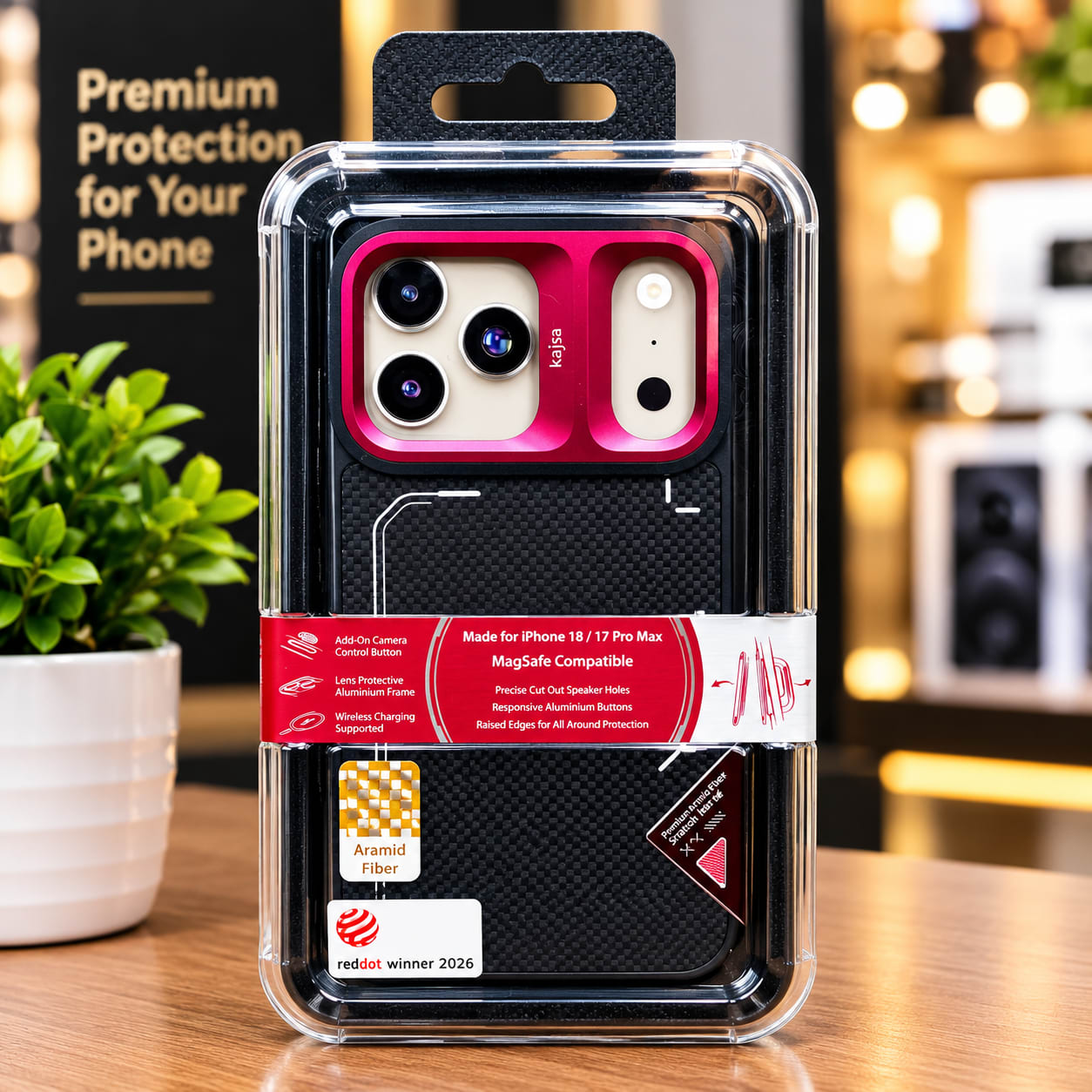 Kajsa Aramid Fiber Magsafe case For iPhone 18 Pro Max
