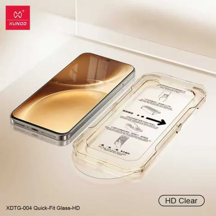 XUNDD Axe HD Quick-Fit Installation with Guide Clear Full Tempered Glass for iPhone Series