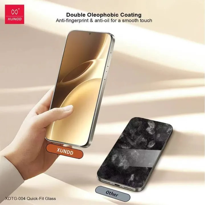 XUNDD Axe HD Quick-Fit Installation with Guide Clear Full Tempered Glass for iPhone Series