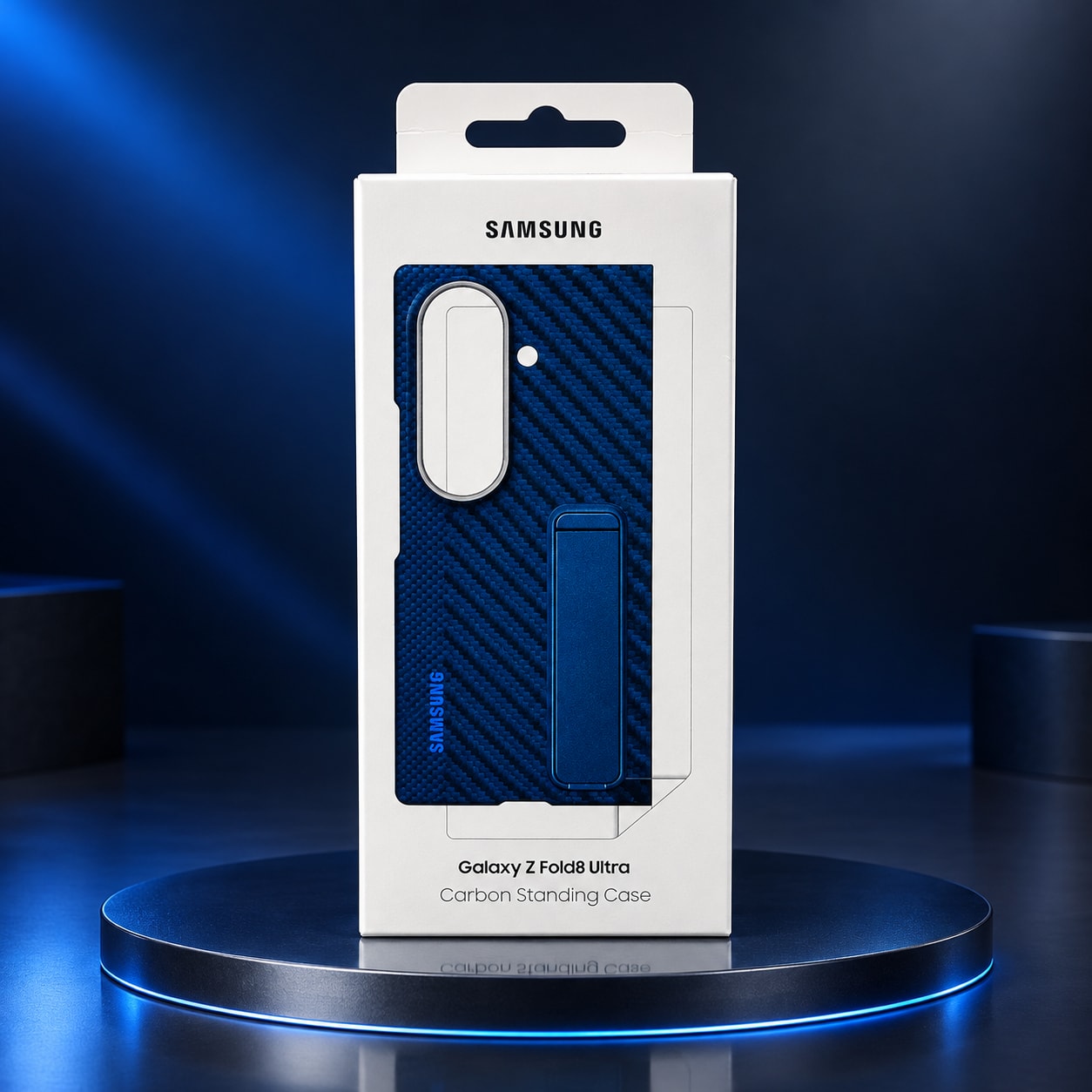Carbon Standing case with 2pcs glass protector cover For Samsung Galaxy Z fold 8 Ultra