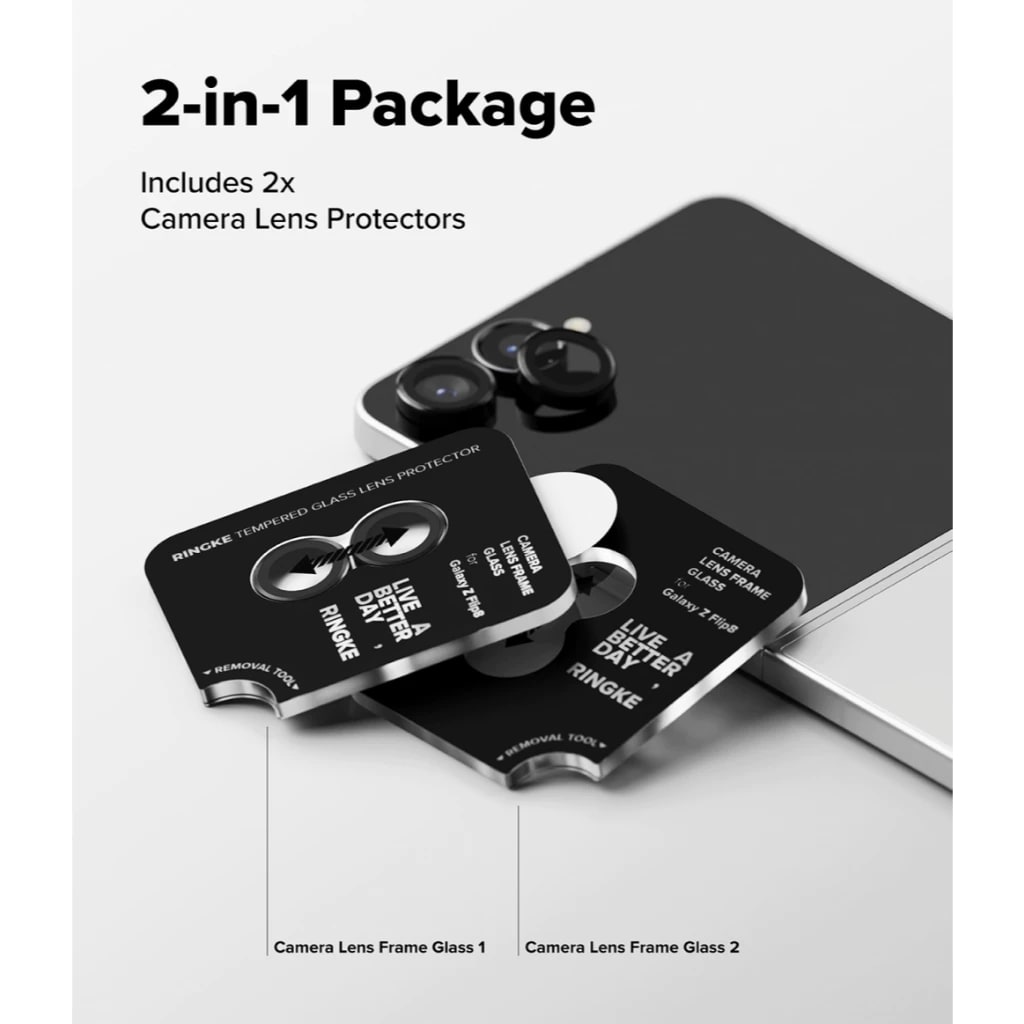 Ringke Camera Lens Frame Glass Screen Protector for Galaxy Z Fold 8  (2Pcs Pack)