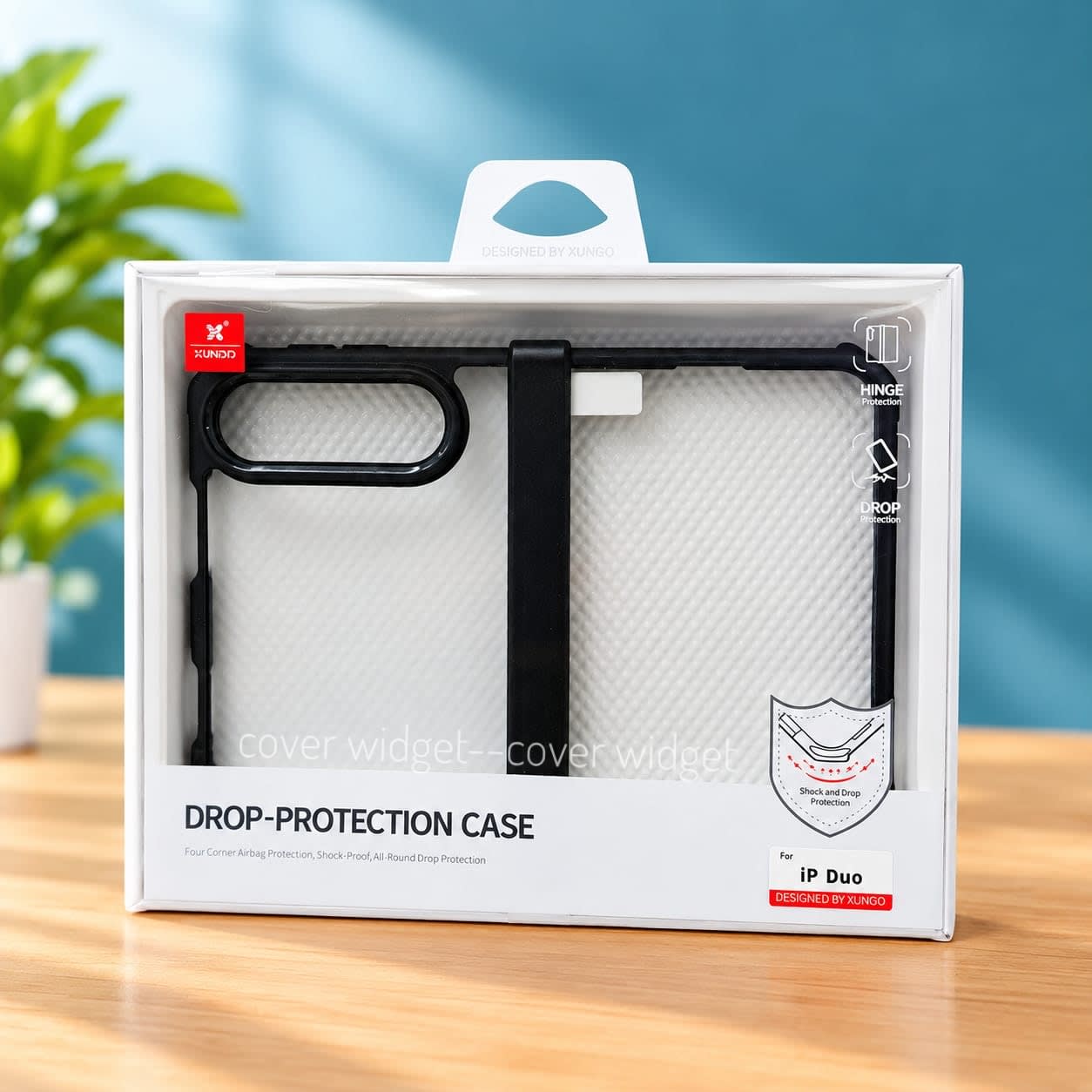 Xundd Military Grade Shockproof Soft TPU Bumper Protective with Glass protector Cover For iPhone Duo
