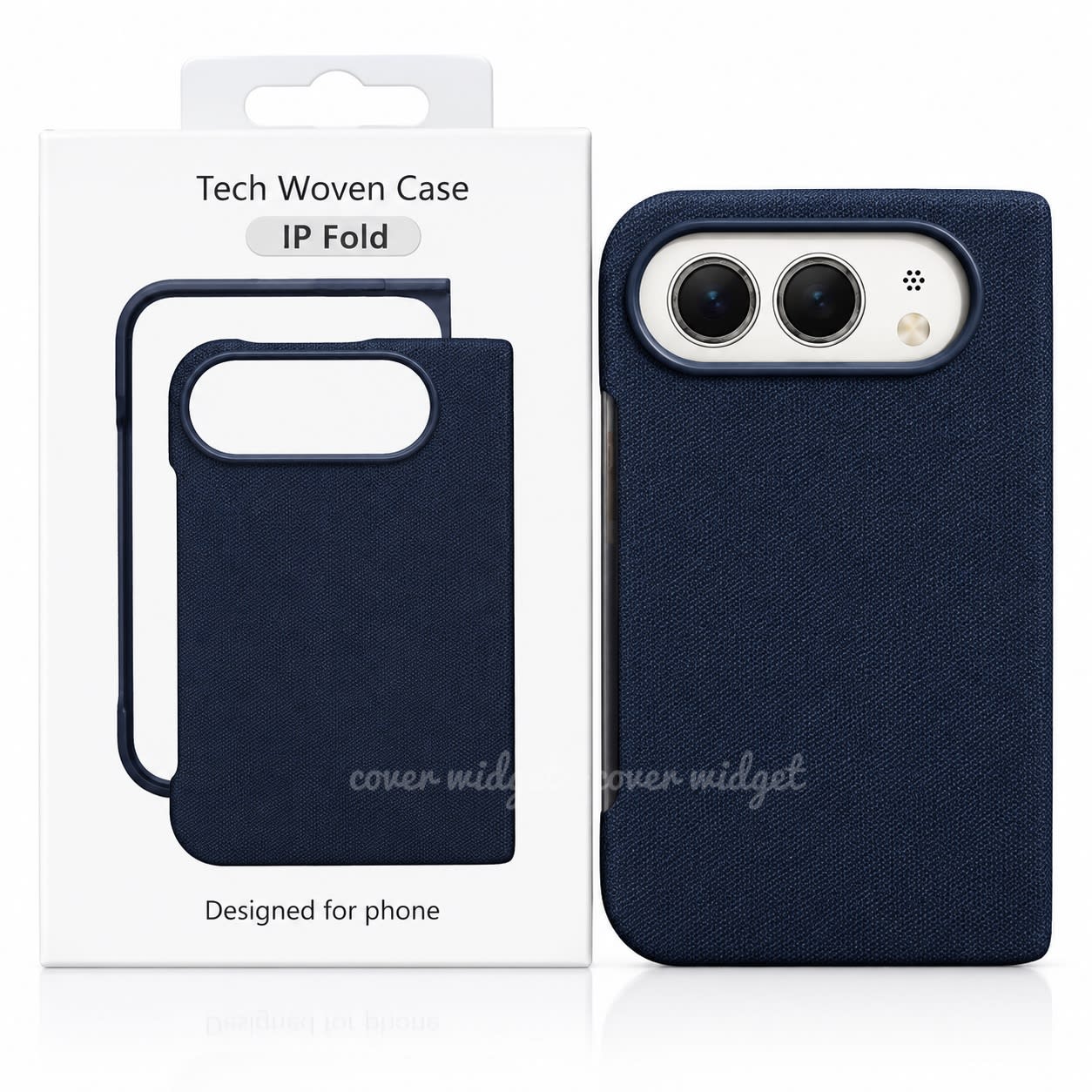Tech Woven nylon Fiber Designed with Tempered Glass Case For iPhone Duo