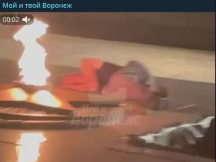 Воронежцев возмутил мужчина, заснувший у Вечного огня