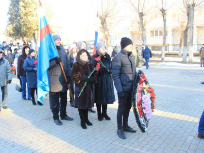 Сотрудники УФК по Воронежской области 26 января 2023 года приняли участие в памятных мероприятиях, посвящённых 80-й годовщине освобождения города Семилуки