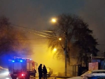 Склад загорелся в Коминтерновском районе Воронежа
