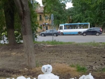 Сугробы в июне озадачили воронежцев