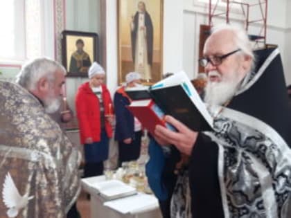 Похвала Пресвятой Богородицы и соборование в храме Святого-Духа села Петренково