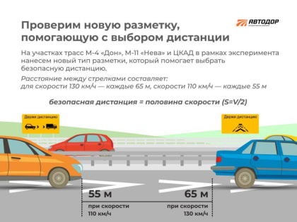Экспериментальная разметка появится на трассе М-4 «Дон» в Воронежской области