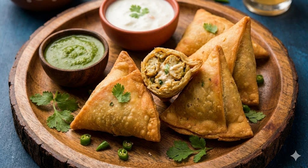tandoori chaap samosa