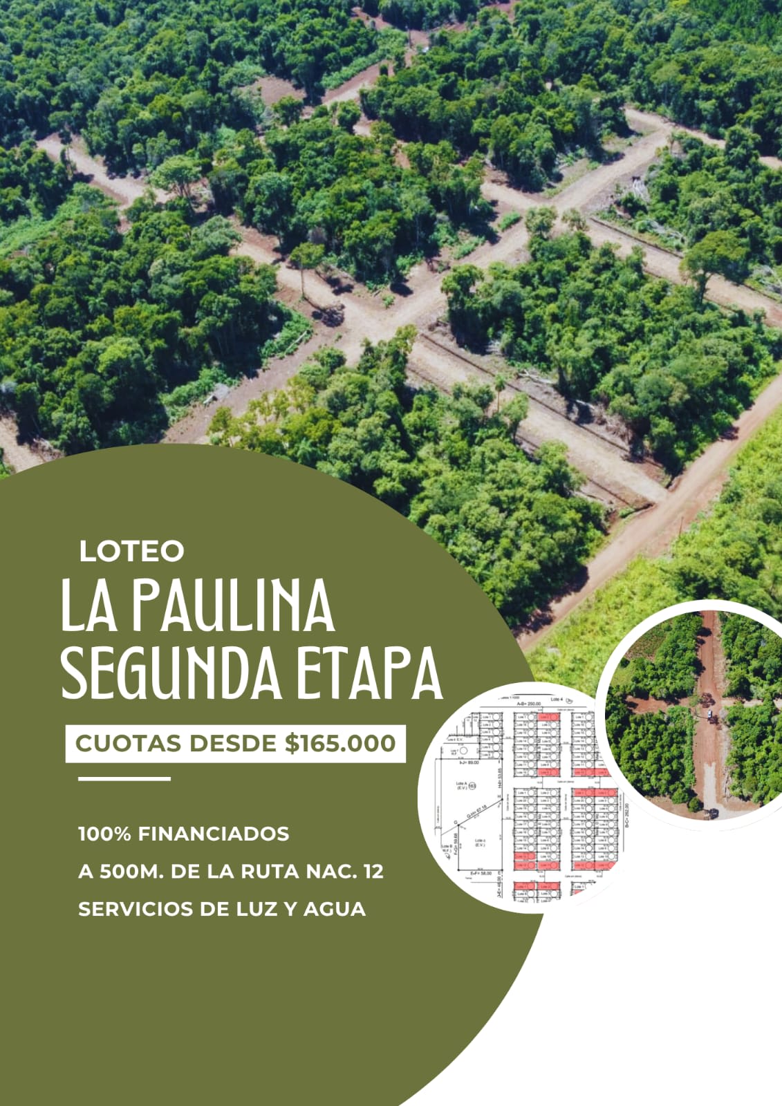 Loteo La Paulina segunda Etapa — lotes en Gdor Roca, Misiones