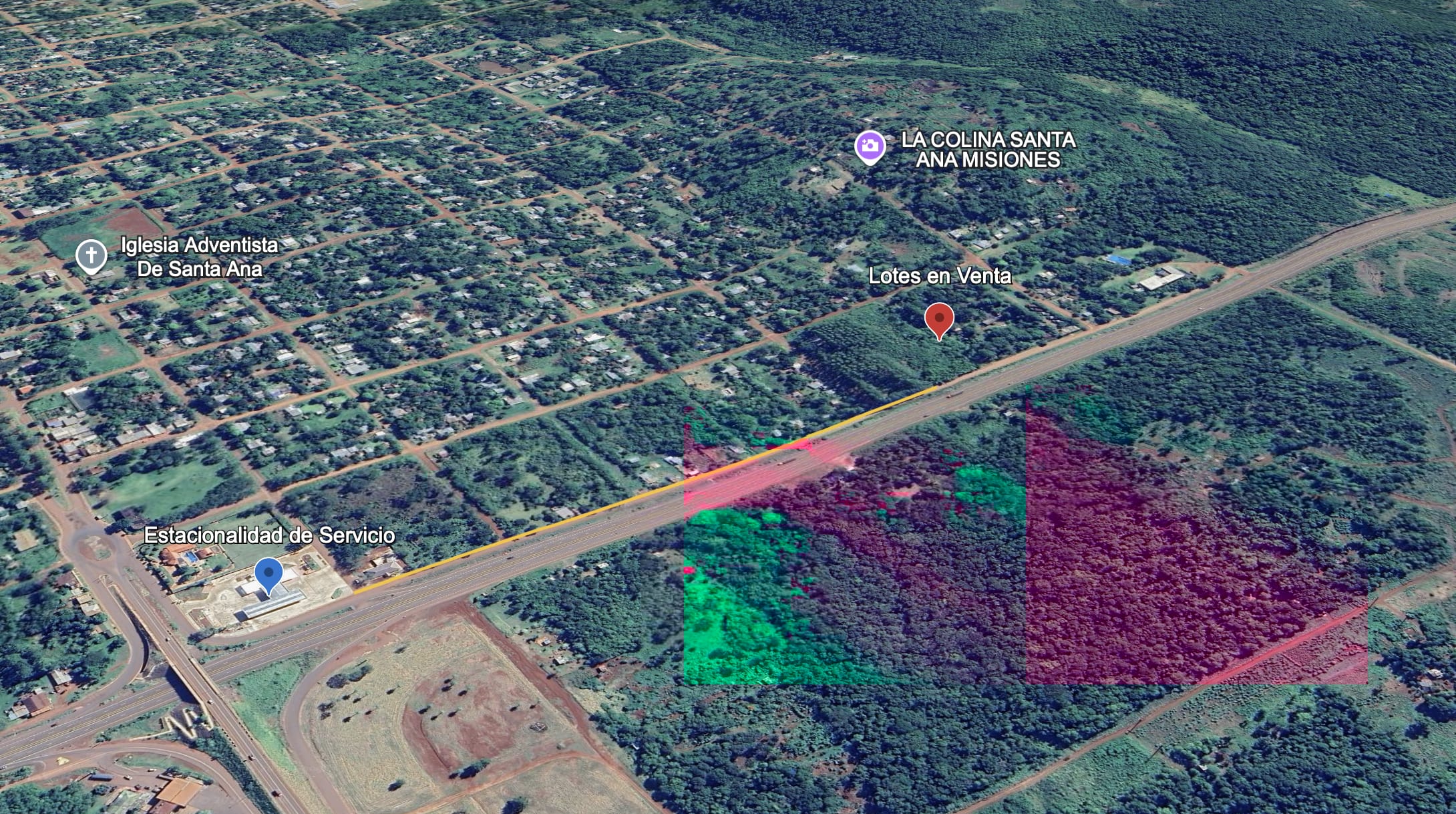 Loteo en Misiones — vista aérea