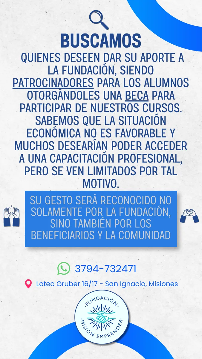 Búsqueda de patrocinadores y becas para alumnos de la Fundación