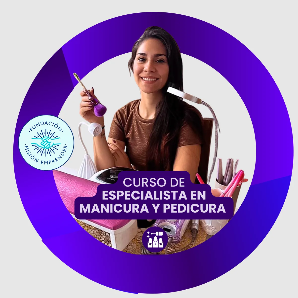 Flyer del curso Especialista en Manicura y Pedicura