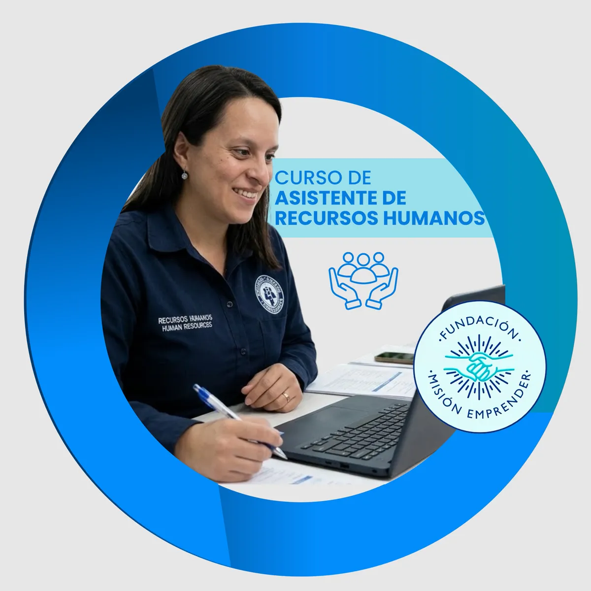 Flyer del curso Asistente en Recursos Humanos