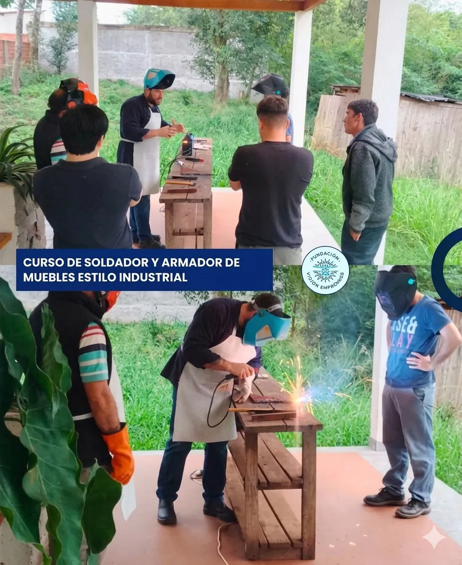 Clase práctica del curso de soldadura