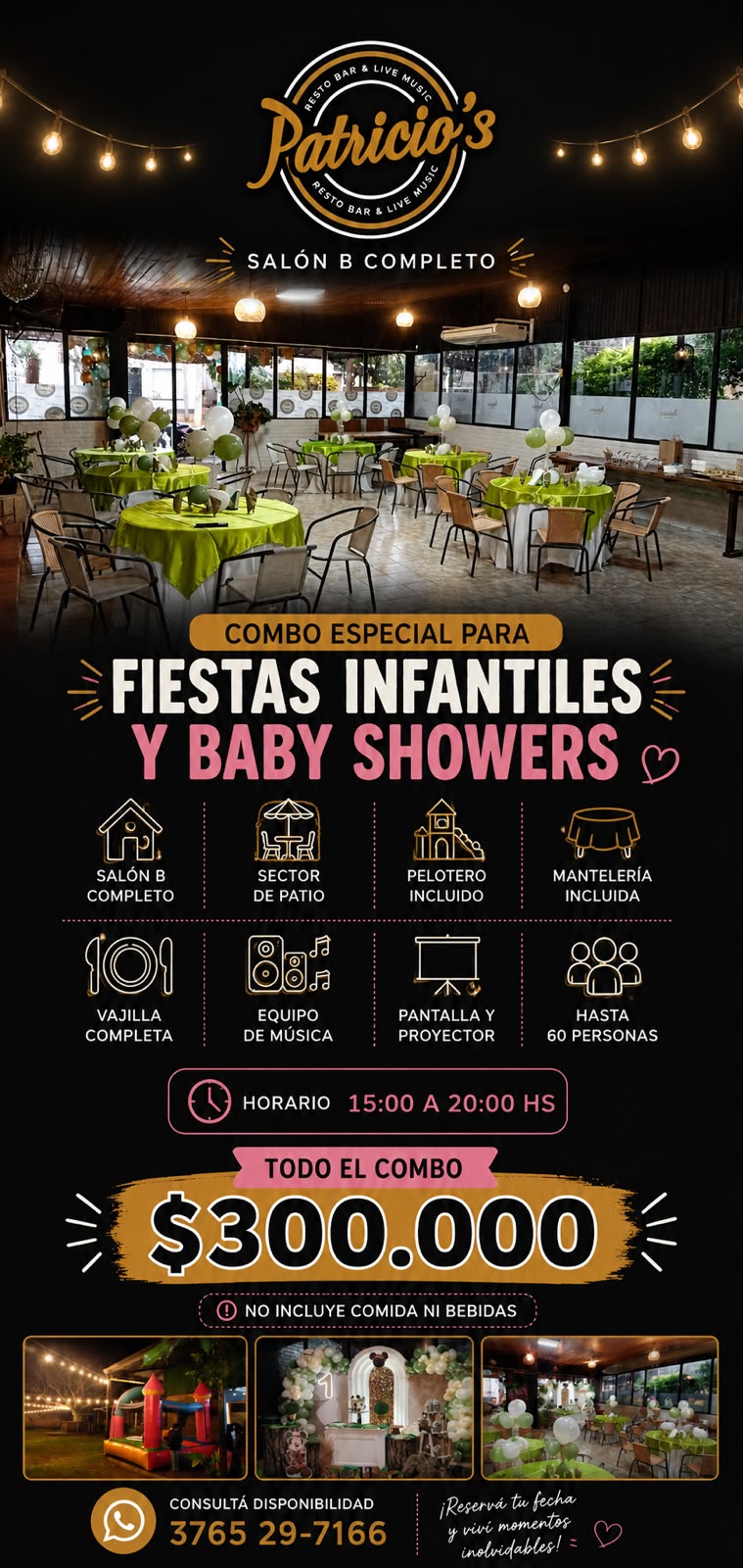 PROMO CUMPLEAÑOS INFANTILES Y BABY SHOWER