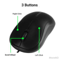 ZEBRONICS mice 3-Button, 3-Button, Top View