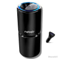 Nebelr air purifiers ionizers Black CARBON Side View