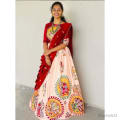 Generic lehenga cholis Maroon key feature Side View