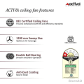 ACTIVA ceiling fans 1200mm Top View