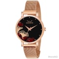 LOUIS DEVIN Women's Rose Gold Mesh Side View