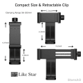 Like Star Mobile Holder Adjustable Clamp Detail View