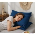 WOODWHITE standard pillows Blue Colored Hypoallergenic Top View