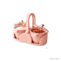 Double Table Multipurpose Set-pink Multi Color Set Of 2 Side View